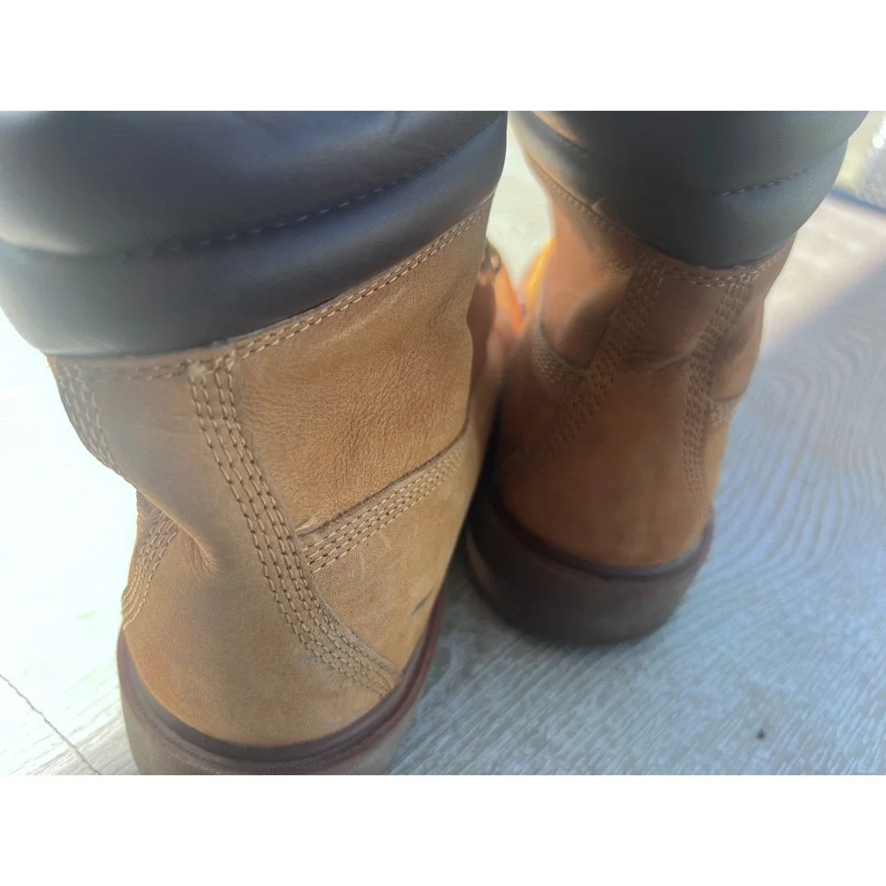 Timberland Mens 6-Inch Premium Waterproof Boots Wheat Nubuck A27TP‎ Size 10